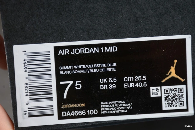 Bmlin DA4666-100 Mid Textures Blue 1 Air Jordan Mixed 0730